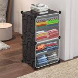 Coroid 2 Door 4 Shelf Plastic Collapsible PC Collapsible Wardrobe