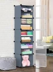 Coroid Plastic Cloth Almari Wardrobe 5 Door 10 Shelf Plastic Collapsible Wardrobe PP Collapsible Wardrobe