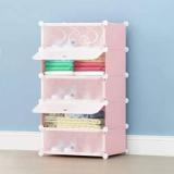 Coroid Plastic Cloth Almari Wardrobe 5 Door 5 Shelf Plastic Collapsible Wardrobe PP Collapsible Wardrobe