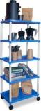 Coroid Plastic Metal 5 Shelf Book Organizer Metal Open Book Shelf