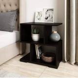 Craftinwood Standing S Shape Side Table /Side Table Decorations For Bedroom Engineered Wood Bedside Table