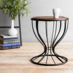 Craftonline black wooden stool Living & Bedroom Stool