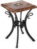 Craftonline Iron And Wood Home Stool Living & Bedroom Stool