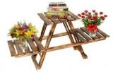 Craftonline Wooden Flower Stand Stool Living & Bedroom Stool