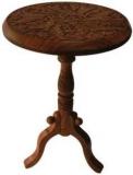 Craftonline Wooden Fully Handcarved Piller Stool And Side Stool Living & Bedroom Stool