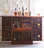 Credenza Bar Cabinet For Living Room Rack Hard And Soft Drinks Storage Solid Wood Bar Cabinet