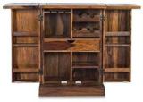 Credenza Solid Wood Bar Cabinet For Living Room Storage Cabinets Furniture Teak Finish Solid Wood Bar Cabinet