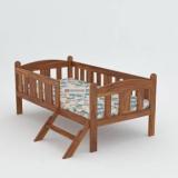 Custom Decor Sheesham Wood Kids Solid Wood Single Bed