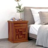 Custom Decor Solid Wood Bedside Table