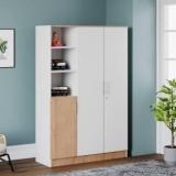 Cutekitchen CK BW77 Krishna Bheem 3 Door Engineered Wood Cupboard