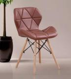 Deal Dhamaal Eames Replica Faux Leather Dining Chair In Tan Color Leatherette Dining Chair