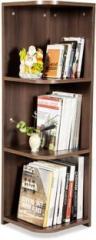 Debono Flora Corner Book Rack with Four shelves Engineered Wood Open Book Shelf