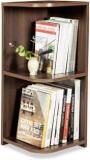 Debono Jolly Corner Book Rack With Three Shelves Engineered Wood Open Book Shelf