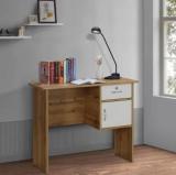 Deckup Cannes Wotan Oak & White Engineered Wood Office Table