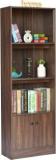 Deckup Cove Walnut Engineered Wood Semi Open Book Shelf