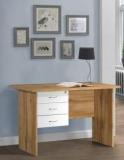 Deckup Reno Wotan Oak & White Engineered Wood Office Table