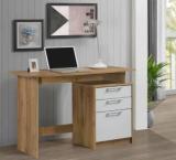 Deckup Turrano Wotan Oak & White Engineered Wood Office Table