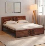 Decnity Solid Wood Queen Bed