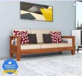 Deepak Art Premium Quality Products Only Wooden 3 Seater Sofa Set Home, Office, Living Room Fabric 2 + 1 Sofa Set