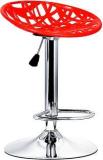 Dehran Revolving Bar Stool Chair Red For Home Kitchen Cafeteria Height Adjustable Plastic Bar Trolley