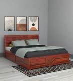 Demiwall Solid sheesham wood queen box bed | Solid Wood Queen Box Bed