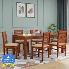 Deuba Sheesham Solid Wood 6 Seater Dining Set