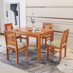 Deuba Solid Sheesham And Solid Wood 4 Seater Dining Set