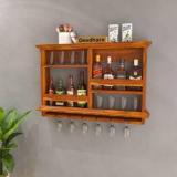 Devdhara Wooden Wine Rack/mini Bar/ Home Bar Furniture Solid Wood Bar Cabinet