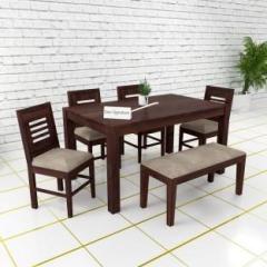 Devsignature Solid Sheesham Wood Six Seater Dining Set For Kitchen, Hotel, Restaurant Solid Wood 6 Seater Dining Set