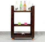 Devsignature Solid Wood Bar Trolley