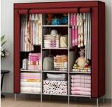 Dewberries 6 + 2 Shelves 3 Door Portable PVC Collapsible Wardrobe