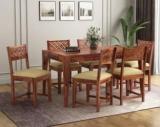 Dholamaru Dining Table With Cushioned Chairs For Living Room Dining Room Set For Home Solid Wood 8 Seater Dining Set