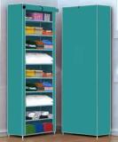 Diekuche 1 Door 9 Shelf Open Carbon Steel PP Collapsible Wardrobe PP Collapsible Wardrobe