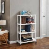 Diekuche Plastic 8 Shelf Book Organizer Showcase Rack For Home Plastic Open Book Shelf