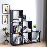 Diekuche Plastic Metal 6 Shelf Book Organizer Plastic Open Book Shelf