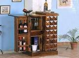 Divine Arts Sheesham Wood Bar Cabinet Wine Bottle And Glass Storage For Living Room Solid Wood Bar Cabinet