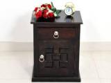 Divine Arts Sheesham Wood Storage Bedside End Table With 1 Drawer For Living Room Solid Wood Side Table