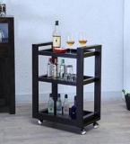 Divine Arts Solid Sheesham Wood Standard Bar Wine Serving Trolley Furniture Wooden Wine Solid Wood Bar Cabinet