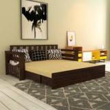 Dokri Pure Sheesham Wooden For Living Room 3 Seater Double Solid Wood Pull Out Sofa Cum Bed