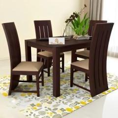 Douceur Furnitures Solid Sheesham Wood 4 Seater Dining Set For Dining Room / Restaurant. Solid Wood 4 Seater Dining Set