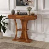 Douceur Furnitures Solid Sheesham Wood End Table For Bed Room / Living Room/ Hotel | Solid Wood Console Table