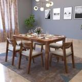 Driftingwood Liana Sheesham Wood Dining Table 6 Seater | Wooden Six Seater Dinning Table Solid Wood 6 Seater Dining Set