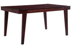 Durian Andaman Six Seater Dining Table In Red Colour