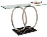 Durian Asiab Console Table with Clear Glass Top