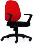 Durian Astro Medium Back Chair In Black & Red Colour