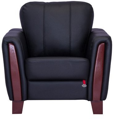 Durian Berry Compact Single Seater Sofa in Matt Black Colour