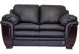 Durian Berry Sink Double Seater Sofa In Matt Black Colour