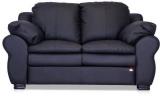 Durian Berry Two Seater Sofa In Eerie Black Colour