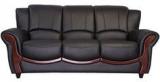 Durian Blos Three Seater Sofa In Black Colour