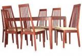 Durian Carribean Six Seater Dining Set In Rosewood Finish